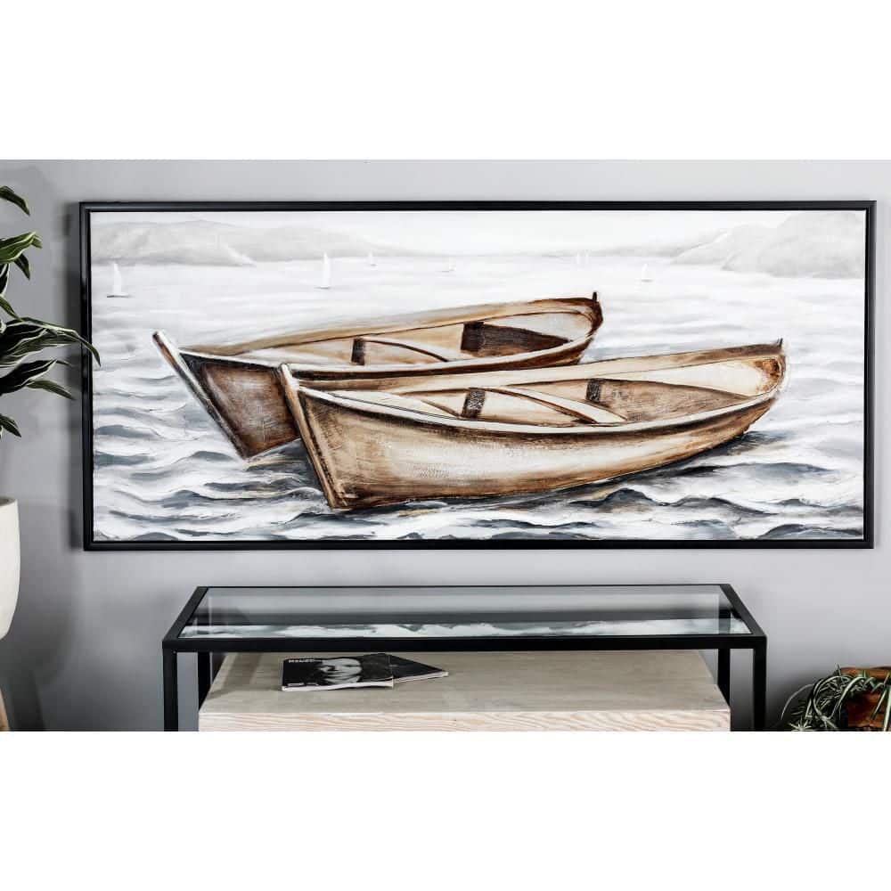 1- Panel Sail Boat Framed Wall Art with Black Frame 31 in. x 71 in. price history on PriceWatchPro