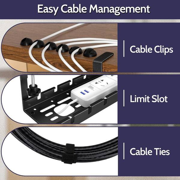 Cord Organizer - Damage-Free No-Drill Cable Management System With...