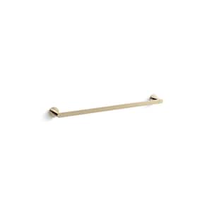 Composed 24 in. Towel Bar in Vibrant French Gold