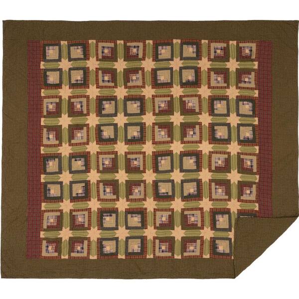 VHC Millsboro Log Cabin Patch Chair Pad