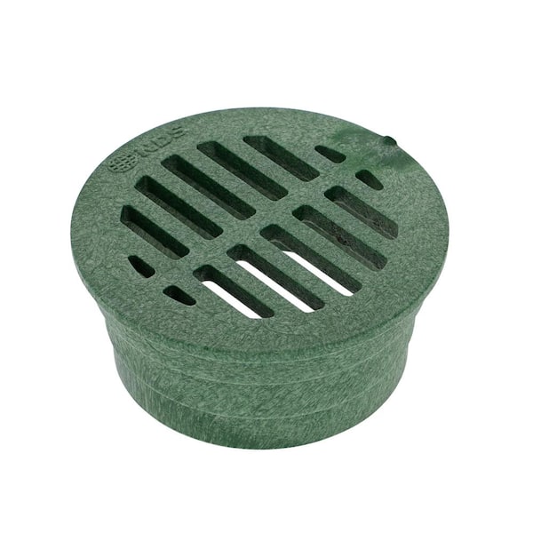 NDS 3 in. Plastic Round Drainage Grate in Green