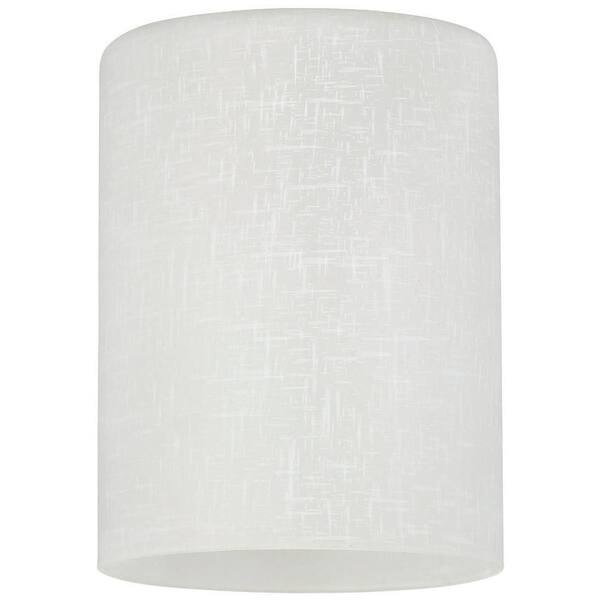 Westinghouse 5-1/8 in. H x 3-15/16 in. W White Linen Cylinder Shade for 2-1/4 in. Fitters