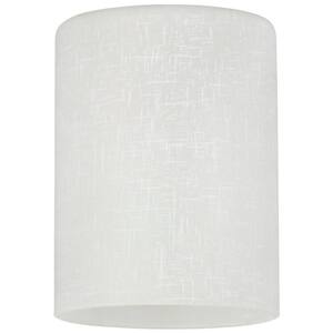 5-1/8 in. H x 3-15/16 in. W White Linen Cylinder Shade for 2-1/4 in. Fitters