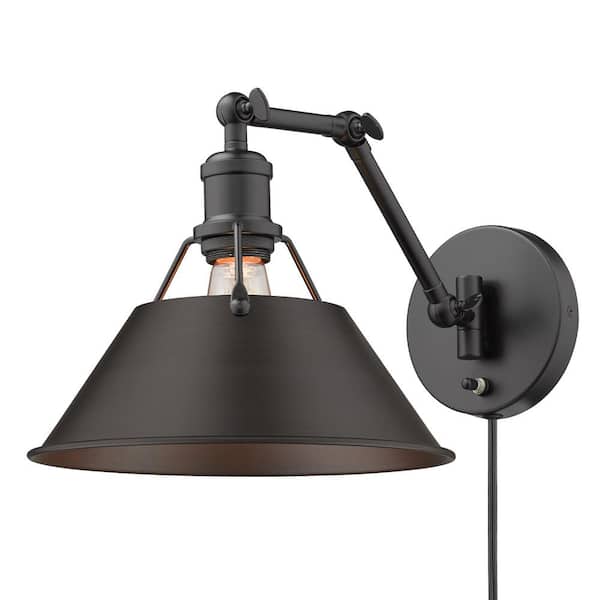 Golden Lighting Orwell 9 in. Matte Black Sconce