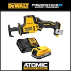 ATOMIC 20V MAX Cordless Brushless Compact Reciprocating Saw and 20V POWERSTACK Compact Battery Starter Kit