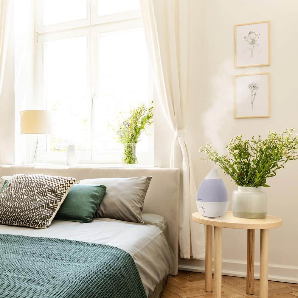 Aurora White Ultrasonic Humidifier with LED Nightlight