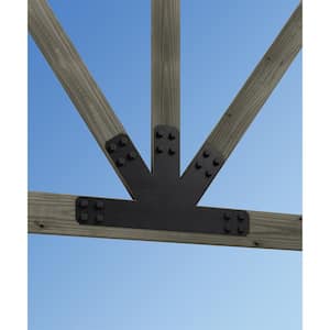 Outdoor Accents Avant Collection 8:12 Pitch ZMAX, Black Powder-Coated Gable Plate