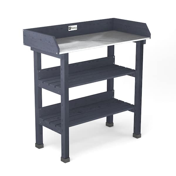 Dovelina 14 in. x 30 in. x 32 in. Fir Wood Potting Bench Table