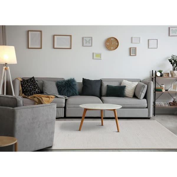 Solara Collections 8 ft. x 11 ft. Beige Tonal/Solid;Stripes Indoor Area Rug