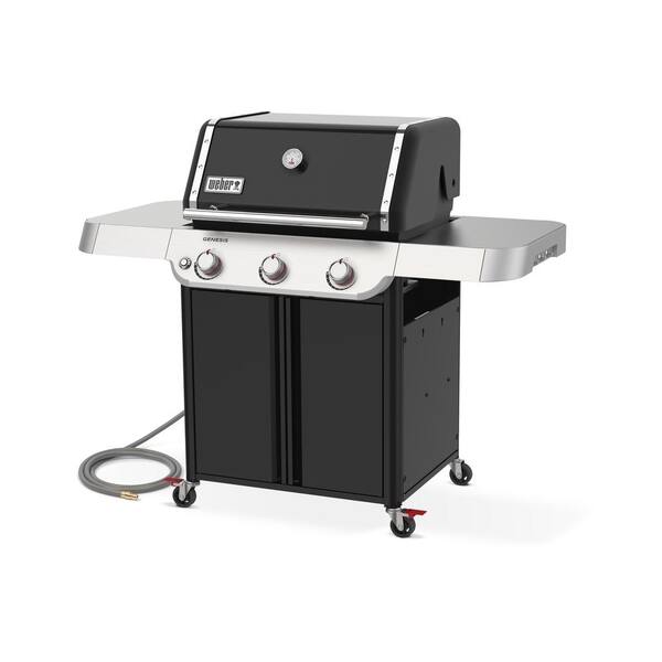 Weber Genesis E-315 3-Burner Natural Gas Grill in Black with Cast 