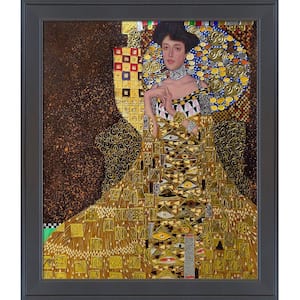 Portrait of Adele Bloch Bauer I by Gustav Klimt Gallery Black Framed People Oil Painting Art Print 24 in. x 28 in.