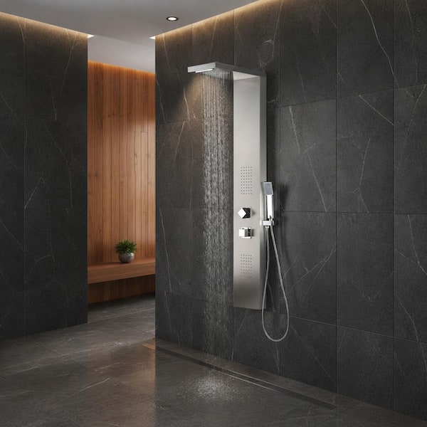 ANZZI Expanse Series 57 in. 2-Jetted Full Body Shower Panel System
