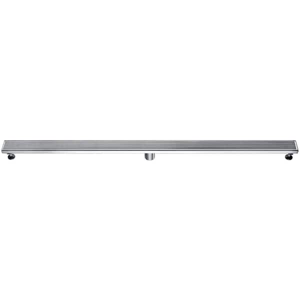 ALFI BRAND 59 in. Linear Shower Drain with Groove Lines in Brushed Stainless Steel