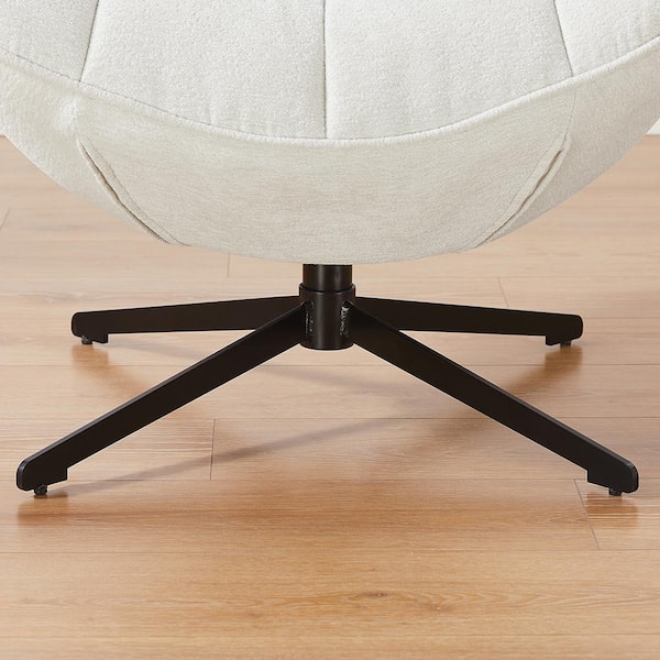 Swivel tulip best sale chair white sherpa