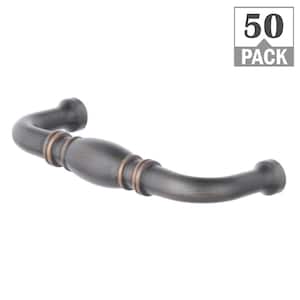 Decorative Bead 3 in. (76 mm) Oil Rubbed Bronze Classic Cabinet Pull (50-Pack)