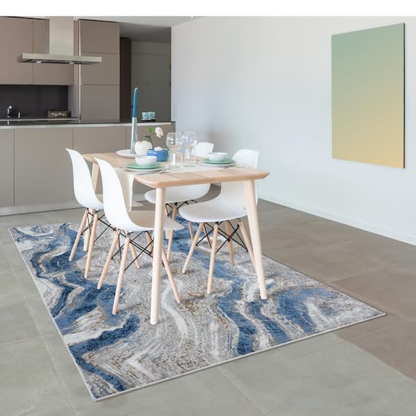 Luxe Weavers Marble Abstract Area Rug, Beige / 6x9