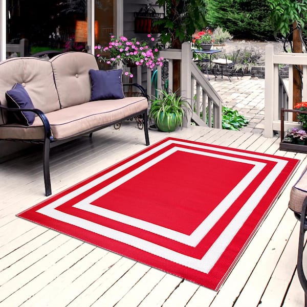 Indoor Rug, outlets Red, 5' x 7'