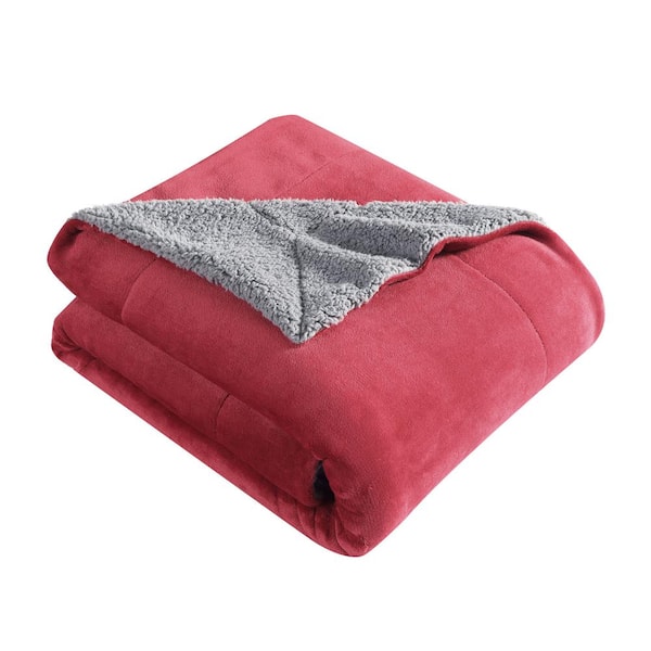 Eddie Bauer Signature Solid Red Microfiber 50" X 60" Throw Blanket