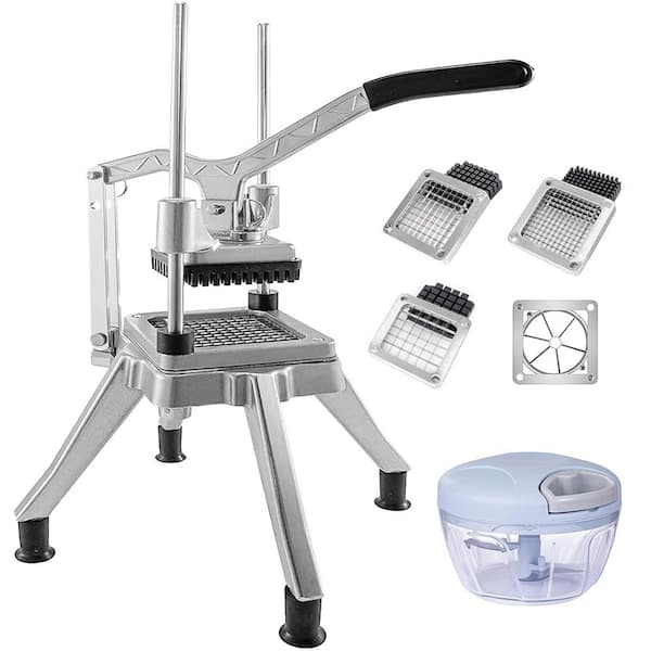 Stainless Steel Professional Food Dicer with 6-Wedge and 4 Interchangeable Blades for Vegetables and Fruits