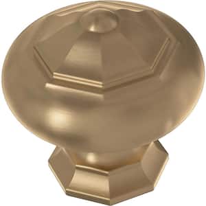 Rounded Finial 1-1/4 in. (32 mm) Classic Champagne Bronze Cabinet Knob