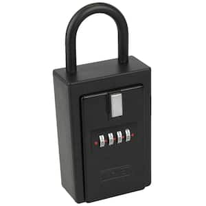 Padlock Outdoor 4-Digit Combination Password Keys Lock Storage Safe Security Box 