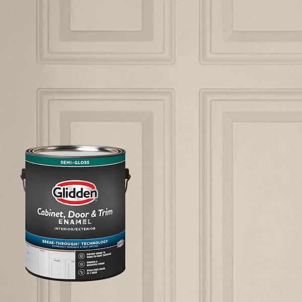 Glidden 1 gal. PPG1024-4 Moth Gray Semi-Gloss Door, Trim and