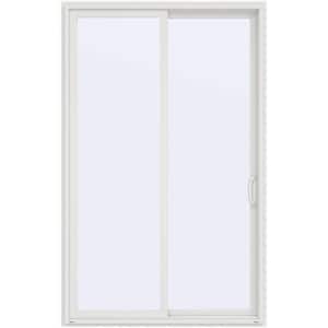 60 in. x 96 in. V-4500 Contemporary White Vinyl Right-Hand Full Lite Sliding Patio Door
