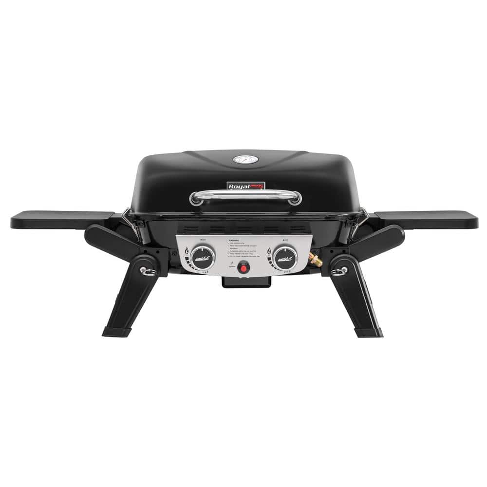 Royal Gourmet Black Stainless Steel 2-Burner Portable Propane Gas Grill