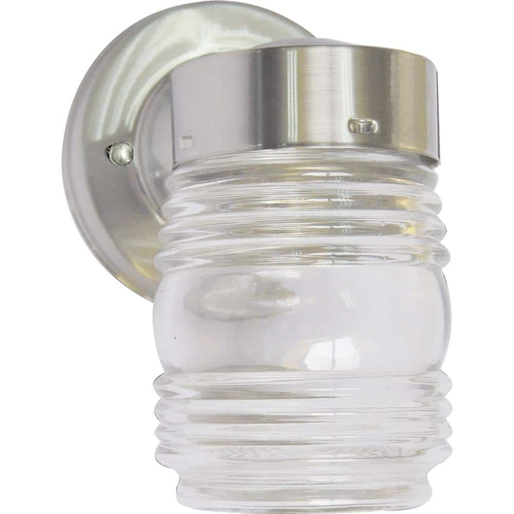 1-Light Brushed Nickel Outdoor Wall Mount Sconce price history on PriceWatchPro