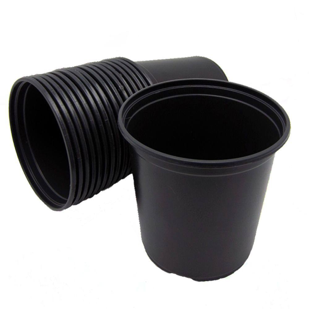 2 Gal. Black Black Plastic Nursery Pot 