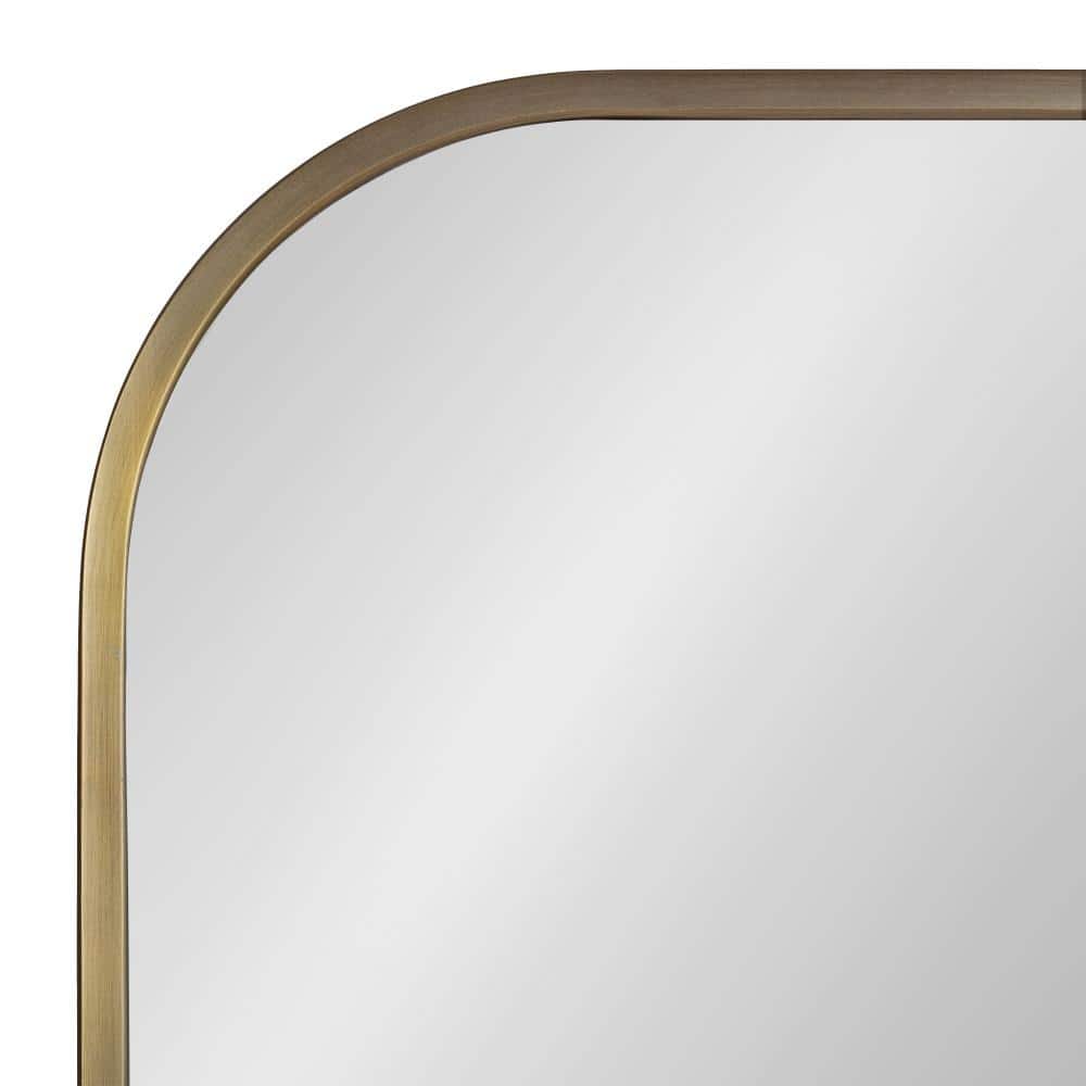 Gold Arched Metal Vanity Wall Mirror, 28 x 30