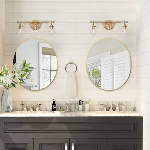 satin gold vanity light