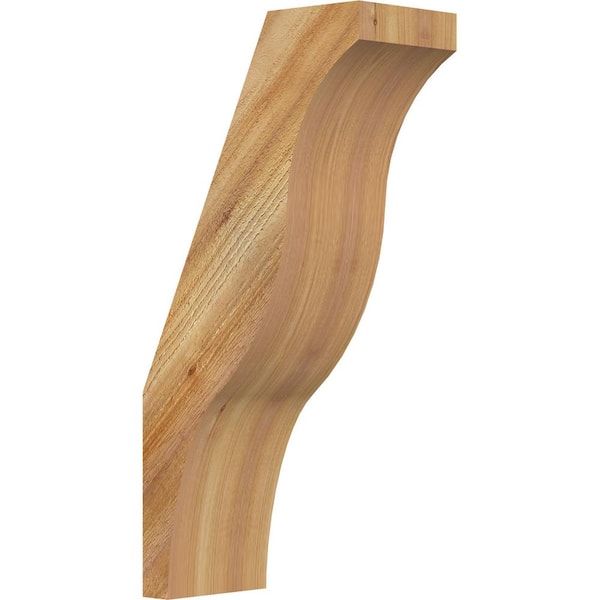 Ekena Millwork 6"W x 12"D x 24"H Funston Rough Sawn Knee Brace, Western Red Cedar