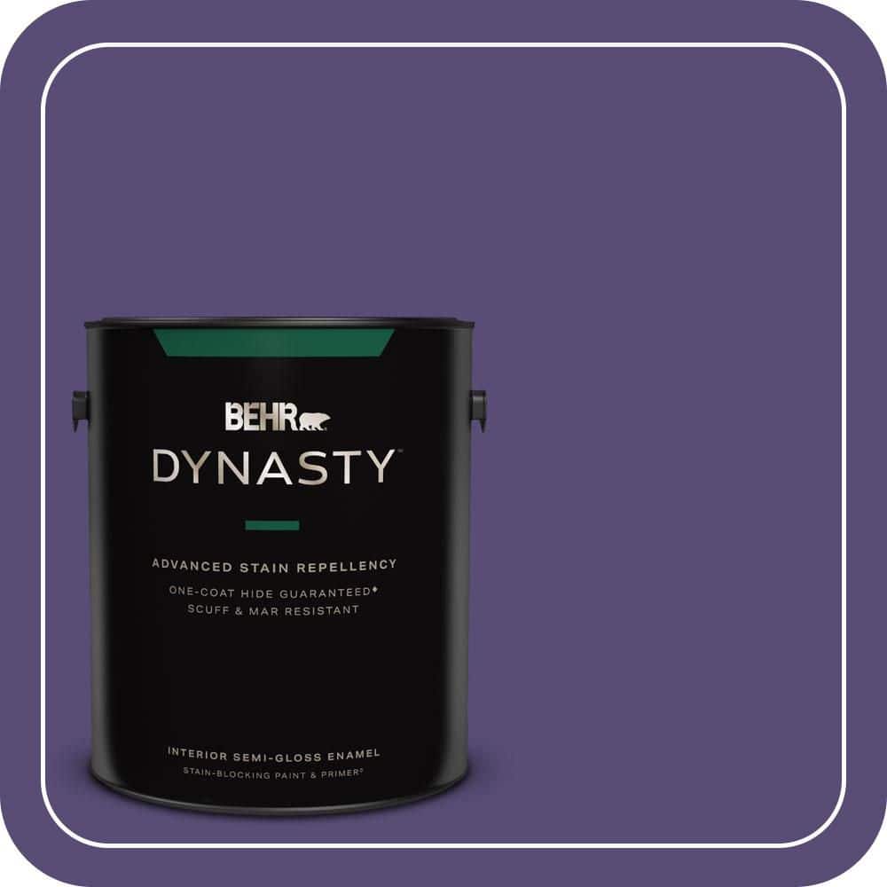 1 gal. #MQ5-42 Perpetual Purple One-Coat Hide Semi-Gloss Enamel Interior Stain-Blocking Paint & Primer price history on PriceWatchPro