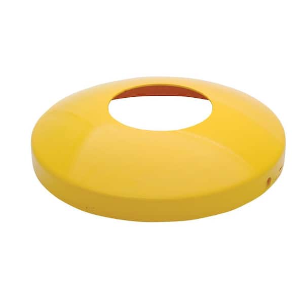Vestil 4.5 in. Round Yellow Steel Protective Dome for Bollards