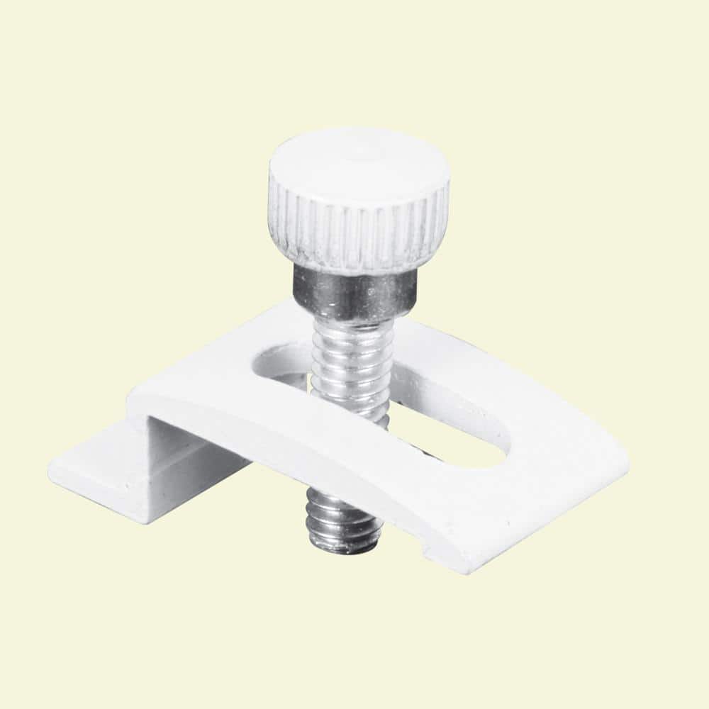 Prime-Line Products Storm Door Panel Clips with Screws White Pack of 8 1/4" 