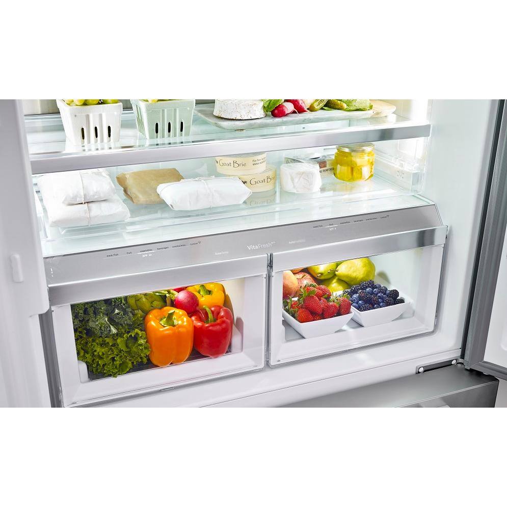 36-Inch Stainless Steel Smart French Door Refrigerator with Ice Maker