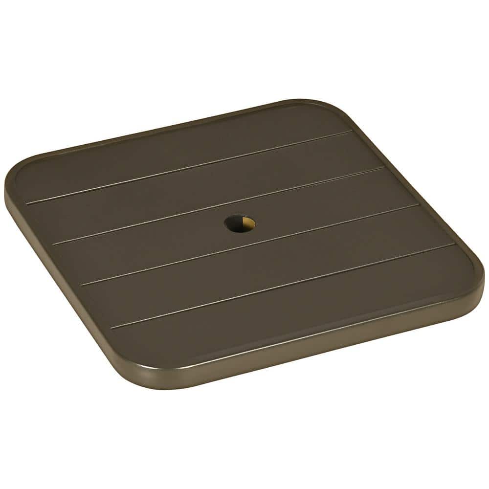 6.38 lbs Steel Patio Umbrella Base in Brown