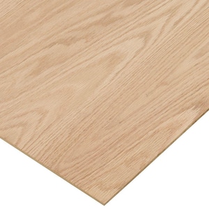 1/4 in. x 1 ft. x 1 ft. 7 in. Red Oak PureBond Plywood Project Panel (10-Pack)