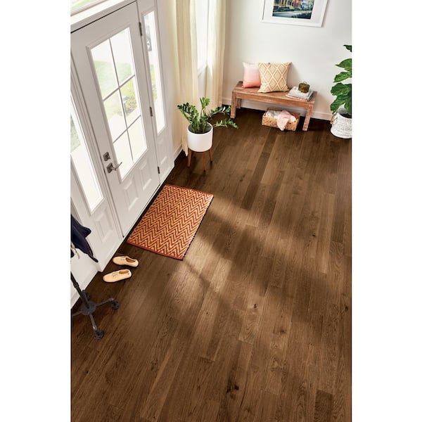 Hydropel Light Brown Hickory 7/16 in. T x 5 in. W Waterproof Click Lock Engineered Hardwood Flooring (22.6 sq.ft./ctn)