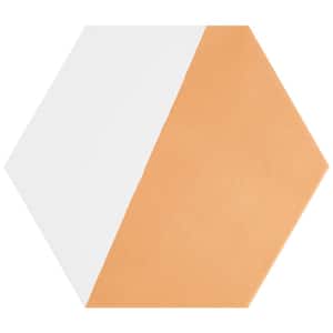 Eclipse Burst Orange 7.79 in. x 0.59 in. Matte Porcelain Floor and Wall Tile Sample