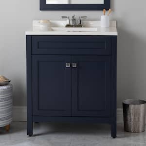 Maywell 30 in. W x 19 in. D x 34 in. H Bath Vanity Cabinet without Top in Blue
