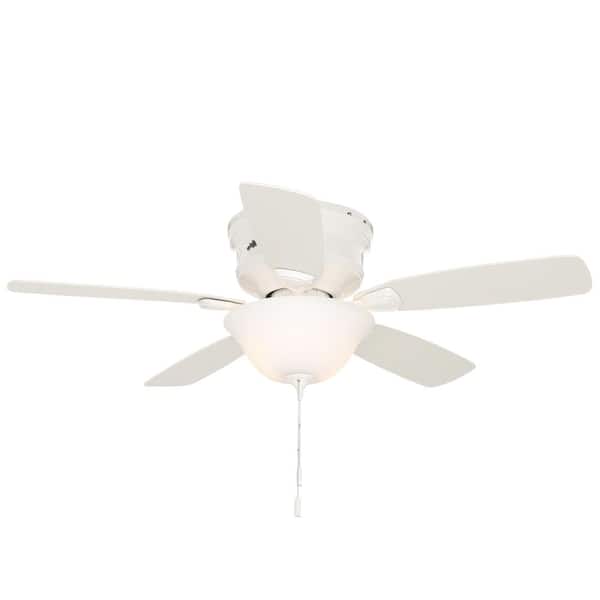 Indoor White Ceiling Fan With Light Kit, How Long Does A Hunter Ceiling Fan Last