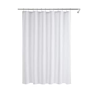 Kayla 70 in. x 72 in. White Shower Curtain Set