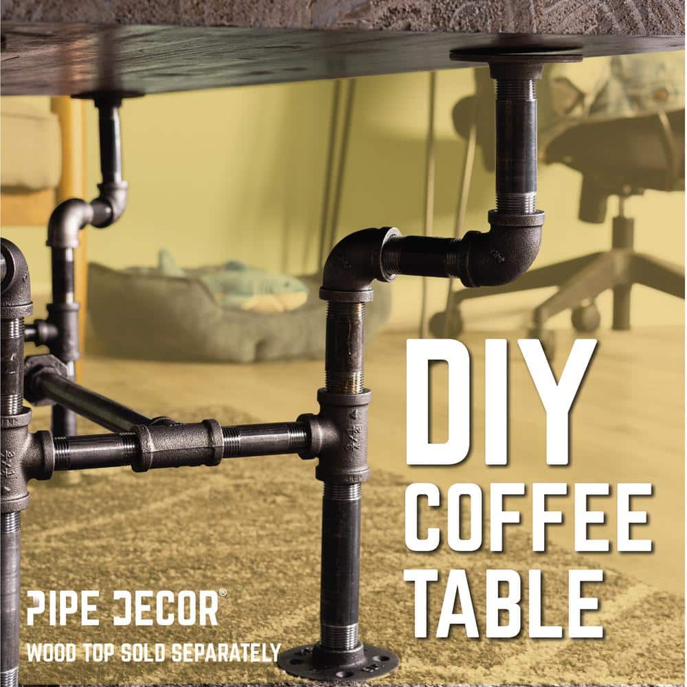 Streetlights Industrial Steel Pipe Coffee Table Base Kit
