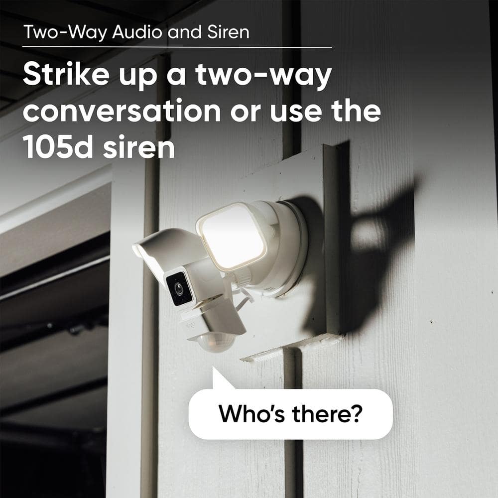 Wired Outdoor Wi-Fi Floodlight Home Security Camera