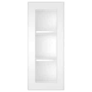 15 in. W X 12 in. D X 36 in. H in Shaker White Plywood Ready to Assemble Wall Kitchen Cabinet with 1-Door 3-Shelves