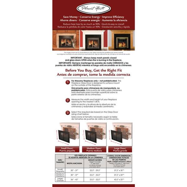 Pleasant Hearth Alsip Large Glass Fireplace Doors Ap 1132 The Home Depot Large Glass Fireplace Doors Ap 1132, Pleasant Hearth Ap 1132 Alsip Fireplace Glass Door Large
