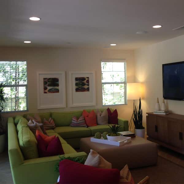 4 in. 650 Lumens 3000K Bright White Dimmable Canless Integrated LED Retrofit Recessed Light Kit Trim, White 4-Pack