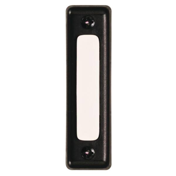 Heath Zenith Wired Door Chime Push Button - Black